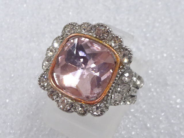 JAPANESE KIMONO / ANTIQUE COLORED STONE RING (SIZE 9)